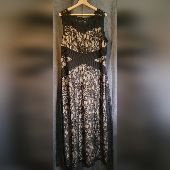 Candalite women's maxi dress black lace 2X NWOT - Picture 9 of 9